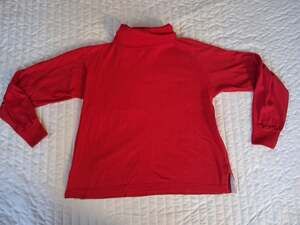 Society Y2K Cherry Red Long Sleeve Turtleneck - Large